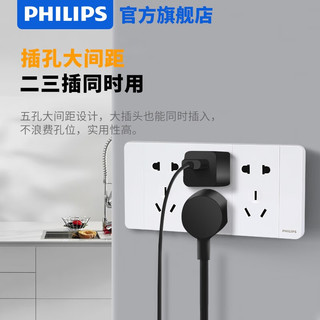 飞利浦（PHILIPS）118型开关插座面板二位三位四位多功能插座九孔十二孔插座 九孔插座（15孔）白色