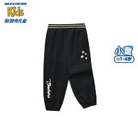 斯凯奇（Skechers）女童针织长裤L124G023 碳黑/0018 130cm