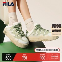 FILA 斐乐 斑斓鞋ROSETTA女鞋板鞋2023秋新款面包厚底鞋复古休闲鞋