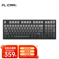 FL·ESPORTS 腹灵 FL980V2Pro 有线/蓝牙/2.4G三模客制化机械键盘 黑面墨影侧刻 悦动红轴