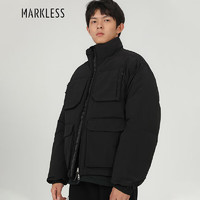 PLUS会员：Markless 羽绒服男冬季90白鸭绒工装外套男士短款宽松休闲夹克 YRB2305M