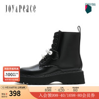 真美诗（Joy&peace）女靴冬季商场同款英伦马丁靴YUC31DZ2 黑色 36