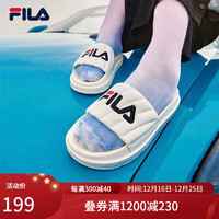 斐乐（FILA）女鞋运动拖鞋季厚底凉拖沙滩鞋漂流船 奶白-GD 37.5