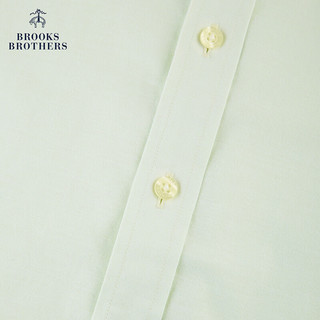 布克兄弟（BrooksBrothers）男士23新牛津纺美式扣结领纯色免烫短袖休闲衬衫 3000-浅绿色 S