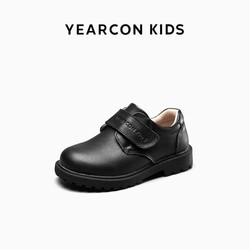 YEARCON 意尔康 男童黑皮鞋春秋学院风演出鞋时尚儿童小皮鞋礼仪鞋