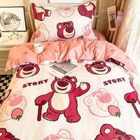Disney baby 儿童亲肤床上用品卡通被罩学生宿舍加厚三件套