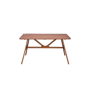NITORI宜得利家居 家具 实木餐桌家用餐桌长方形饭桌餐桌 阿梅尔3 中棕色