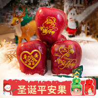 Mr.Seafood 京鲜生 甘肃花牛苹果 印字苹果平安果礼盒圣诞2枚装 源头直发