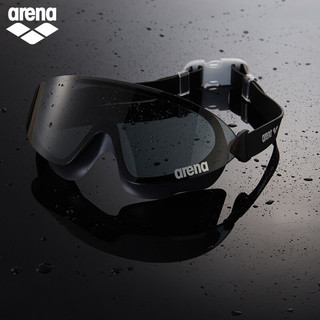 阿瑞娜（arena）2023阿瑞娜防水防雾高清大框全视泳镜 男女潜水眼镜游泳装备 黑色(SMKF)非镀膜款(AGL-2200E) 平光
