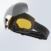 迪卡侬（DECATHLON）滑雪镜成人儿童防风滑雪防护装备护目镜WEDZE6 【S1/S3】可换镜片款 黑色 S码 头围<55cm