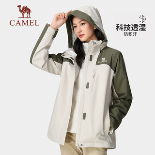 CAMEL 骆驼 冲锋衣男女防污防水三合一两件套款加厚保暖外套 A13CA70125