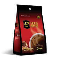 G7 COFFEE 越南进口G7纯黑咖啡粉速溶美式黑咖啡无蔗糖提神健身160g