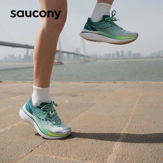 索康尼（SAUCONY）男鞋 2023冬ENDORPHINSPEED啡速3竞速跑鞋耐磨透气跑步鞋 啡速3/白绿 44.5