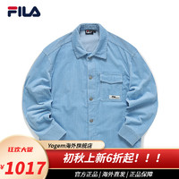 斐乐（FILA）外套时尚休闲灯芯绒夹克男女运动外套男 水粉蓝-LB 170/92A/M
