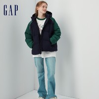 Gap 盖璞 女装秋季2023防风发热保暖宽松连帽羽绒服720899时尚外套