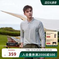 Lafuma 乐飞叶 新品户外露营男休闲翻领长袖T恤通勤POLO领打底衫