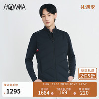 HONMA 【专业高尔夫】高尔夫服饰男士羽绒马甲运动休闲 黑色 XL