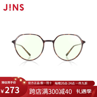 睛姿（JINS） 40%防蓝光率防辐射日用TR90皇冠框电脑护目镜升级FPC22S001 87深棕代瑁