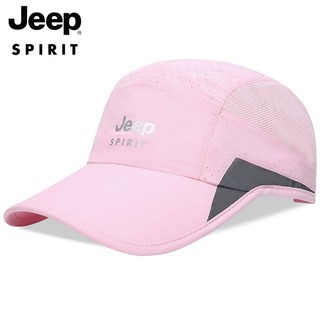 Jeep吉普帽子男士棒球帽夏季速干网眼透气户外运动太阳帽防晒遮阳帽 CA0296浅灰 均码(56-61CM)帽围大小可以调节