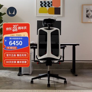 赫曼米勒 6期免息：赫曼米勒 Vantum 带头枕电竞椅 电脑椅 人体工学椅 白色-带头枕