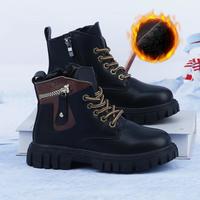 the little sugar milk baby 一米半糖 新款平底亲子时装靴女童靴子小皮靴儿童马丁靴冬款加绒