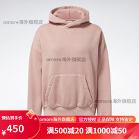 Reebok女子HOODIE舒适运动休闲宽松连帽长袖卫衣套头衫 H41359-粉色 XS