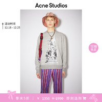 Acne Studios【季末5折起】 男士印花常规版套头圆领卫衣运动衫BI0162 灰麻色 S