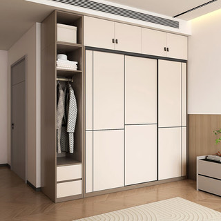 木月推拉门衣柜现代简约北欧柜子ENF级衣橱卧室衣柜 2.2米高 1.6米衣柜