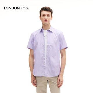 LONDON FOG LS11WH108 男士纯棉薄款宽松短袖衬衫