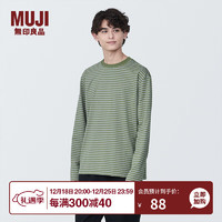 MUJI 無印良品 无印良品（MUJI） 男式 天竺编织 圆领长袖T恤 AB1MLA4S