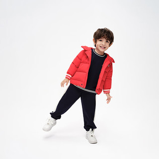 Gap男幼冬季2023LOGO绗缝连帽羽绒服889921儿童装保暖外套 红色 90cm(1-2岁) 亚洲尺码