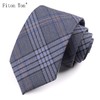 FitonTon领带男商务男士正装领带8cm手打上班休闲领带礼盒装FTL0013 蓝灰格子