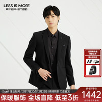 利郎轻时尚男装【TR混纺】西服套装男商务西装正装二件套Q3QXF06 黑色 180