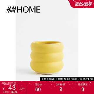 H&M HM HOME家居香薰蜡烛简约欧式半瓷烛台摆件室内清新香氛1127490