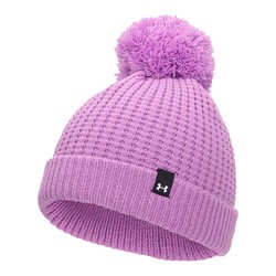 UNDER ARMOUR 安德玛 UA安德玛毛线帽女帽紫色保暖运动帽休闲针织帽子1299901