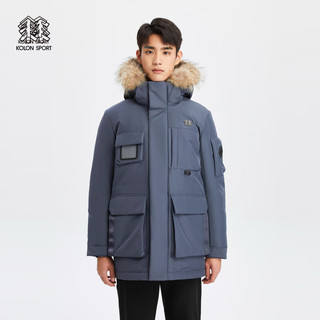 KOLON SPORT可隆鹅绒户外戈尔防泼水极地防风羽绒服 灰蓝色GB 175/L