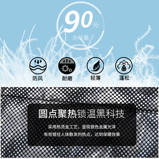 铅笔俱乐部 童装男童轻薄羽绒服儿童保暖外套90绒锁温 宝蓝/白色 80