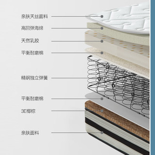 惠寻京东自有品牌 床垫席梦思弹簧床垫乳胶椰棕垫 20cm经典+针织(1.5*2.0米)