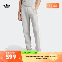 adidas阿迪达斯三叶草男装冬季抓绒修身束脚运动裤IM4450 中麻灰/白 A/L