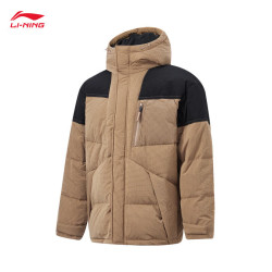 lining李宁火锅羽绒服丨肖战同款男子秋冬字母连帽短羽绒外套aymt065