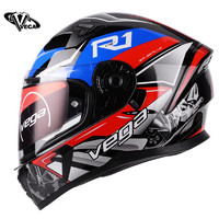 VEGA SA-39 摩托车头盔 全盔 R1 红蓝 L码