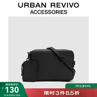 URBAN REVIVO 男百搭可拆卸卡包子母斜挎包UAMB30021 黑色