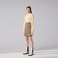 LILY丽丽 热销秋冬全羊毛复古千鸟格修身A字半身裙