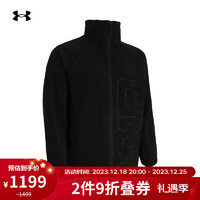 安德玛（UNDERARMOUR）Mission女子双面宽松户外运动飞行员夹克1382150 黑色001 L