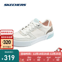 斯凯奇（Skechers）女士舒适休闲板鞋185091 自然色/多彩色/NTMT 35