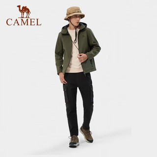 CAMEL 骆驼 户外软壳衣情侣款防水防风夹克加绒连帽外套潮