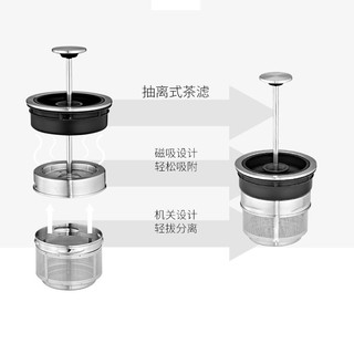 德国WMF多功能升降式煮茶壶煮茶器家用小型玻璃养生壶泡茶壶