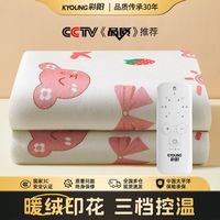 彩阳电热毯双人双控智能定时除螨家用单人宿舍断电褥子国标3C