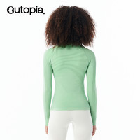 OUTOPIA  Fibo Thermal羊毛一体织半拉链户外滑雪保暖运动上衣女