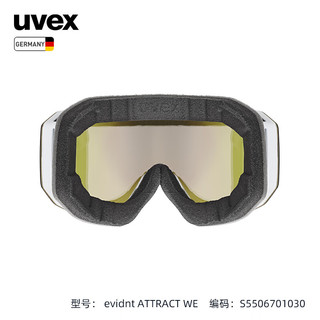 UVEX attract滑雪镜  德国优维斯单双板磁吸换片双镜片滑雪眼镜亚洲版 柱面镜/哑光白-玫粉（S2, S1）